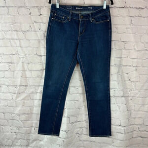levi's jeans classic rise slim slight curve sz 28 dark wash
